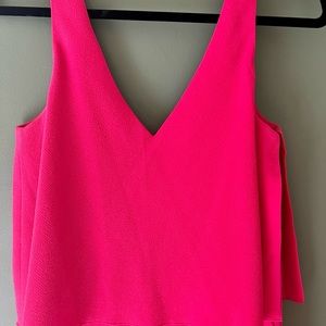 Trina Turk Oceanside Jumpsuit, Pink Crepe Size 6